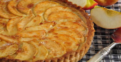 Receta tarta de manzana con hojaldre y crema pastelera